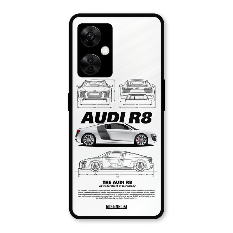 White Supercar OnePlus Nord CE 3 Lite Mobile Back Cover - Car&Bike PrintShield Case