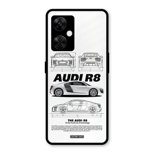White Supercar OnePlus Nord CE 3 Lite Mobile Back Cover - Car&Bike PrintShield Case