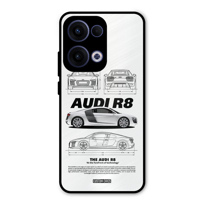 White Supercar Oppo Reno 13 5G Mobile Back Cover - Car&Bike PrintShield Case