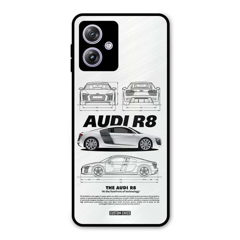 White Supercar Moto G54 Mobile Back Cover - Car&Bike PrintShield Case