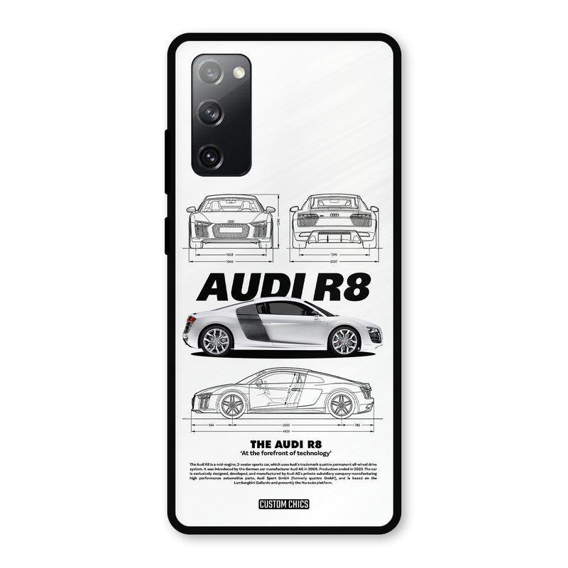 White Supercar Samsung Galaxy S20 FE Mobile Back Cover - Car&Bike PrintShield Case