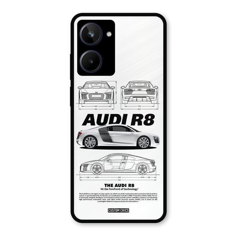 White Supercar Realme 10 Mobile Back Cover - Car&Bike PrintShield Case