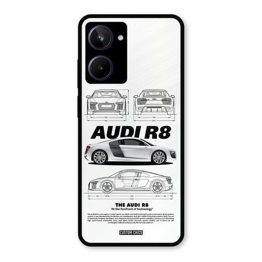 White Supercar Realme 10 Mobile Back Cover - Car&Bike PrintShield Case