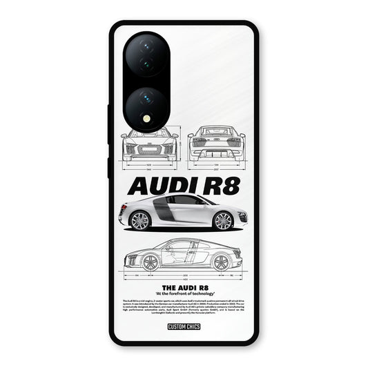White Supercar Vivo Y100 Mobile Back Cover - Car&Bike PrintShield Case