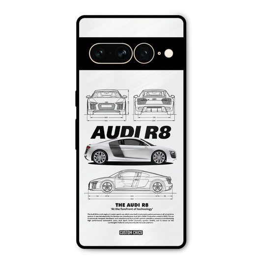 White Supercar Google Pixel 7 Pro Mobile Back Cover - Car&Bike PrintShield Case