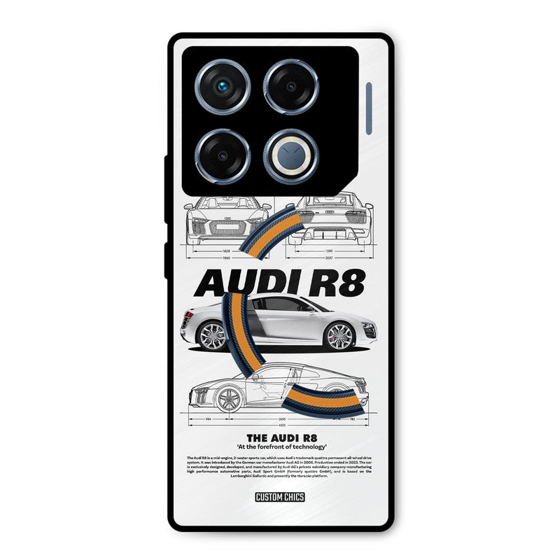 White Supercar Infinix GT 20 Pro Mobile Back Cover - Car&Bike PrintShield Case
