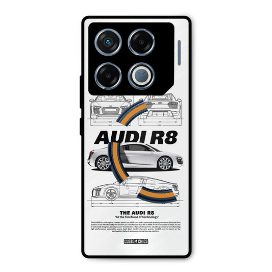 White Supercar Infinix GT 20 Pro Mobile Back Cover - Car&Bike PrintShield Case