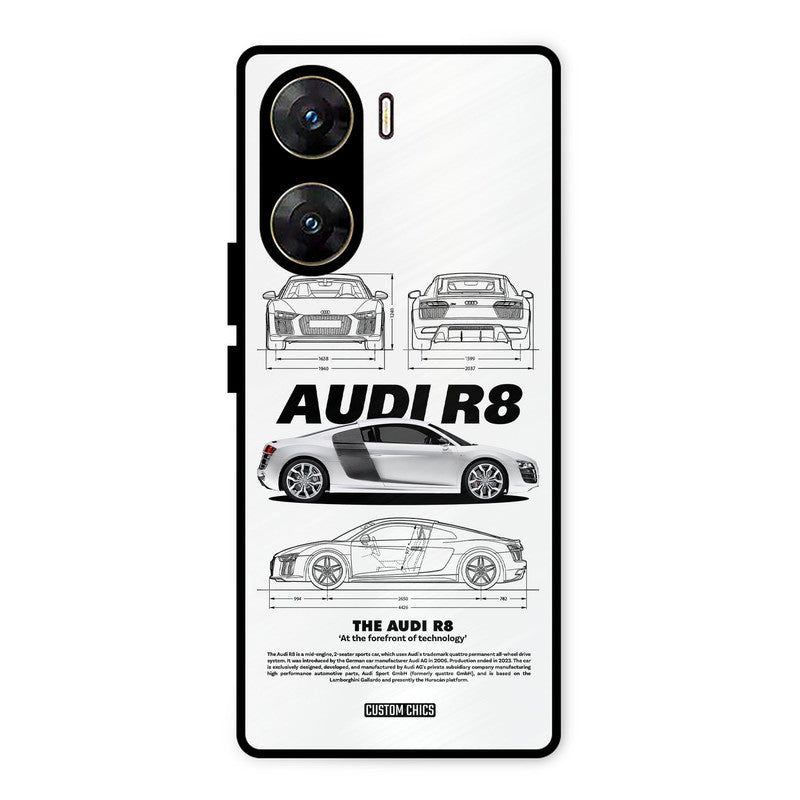 White Supercar Vivo V29e Mobile Back Cover - Car&Bike PrintShield Case