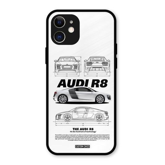 White Supercar iPhone 12 Mobile Back Cover - Car&Bike PrintShield Case