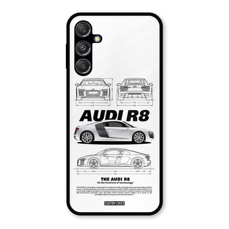 White Supercar Samsung Galaxy M34 5G Mobile Back Cover - Car&Bike PrintShield Case