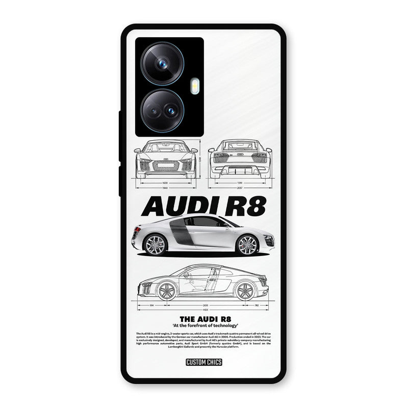 White Supercar Realme 10 Pro Plus Mobile Back Cover - Car&Bike PrintShield Case