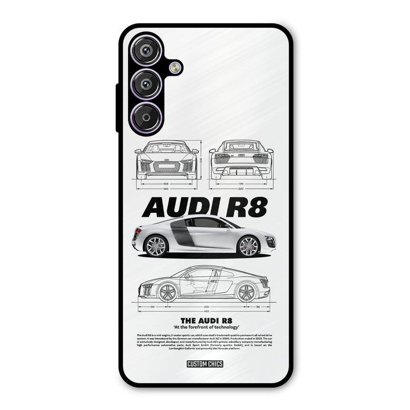 White Supercar Samsung Galaxy M15 Mobile Back Cover - Car&Bike PrintShield Case