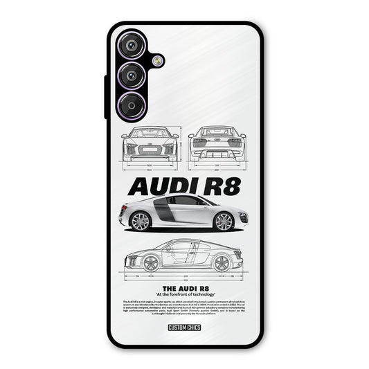 White Supercar Samsung Galaxy M15 Mobile Back Cover - Car&Bike PrintShield Case