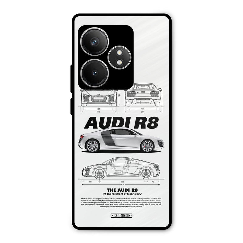 White Supercar Realme GT 6T Mobile Back Cover - Car&Bike PrintShield Case