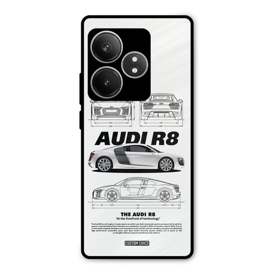 White Supercar Realme GT 6T Mobile Back Cover - Car&Bike PrintShield Case