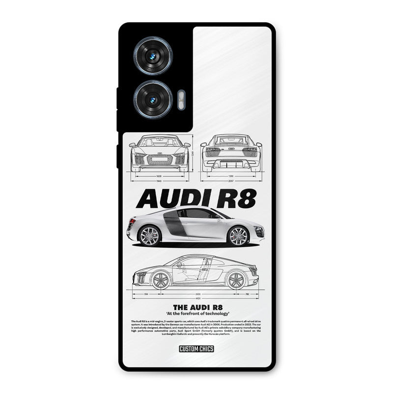 White Supercar Motorola Edge 50 Fusion Mobile Back Cover - Car&Bike PrintShield Case