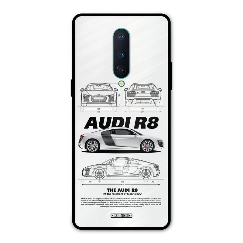 White Supercar Oneplus 8 Mobile Back Cover - Car&Bike PrintShield Case