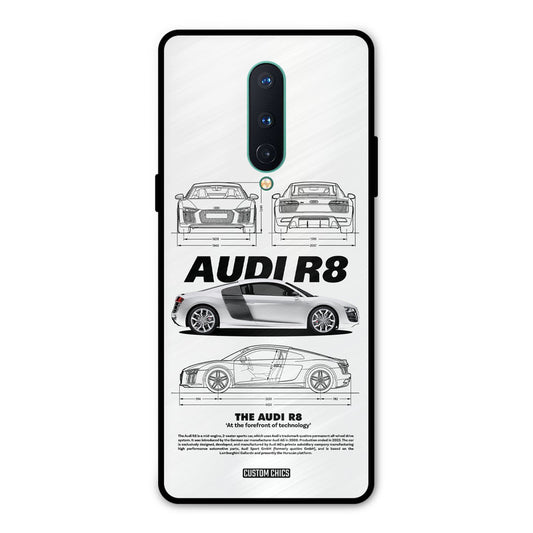 White Supercar Oneplus 8 Mobile Back Cover - Car&Bike PrintShield Case