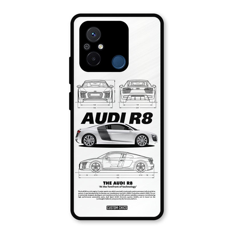 White Supercar Redmi 12c Mobile Back Cover - Car&Bike PrintShield Case