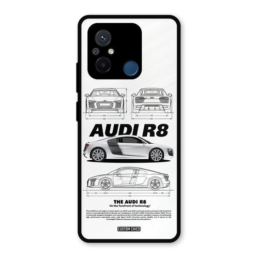 White Supercar Redmi 12c Mobile Back Cover - Car&Bike PrintShield Case