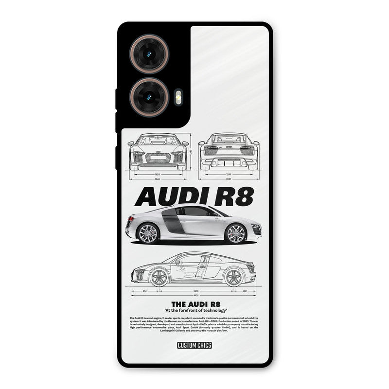 White Supercar Moto G85 Mobile Back Cover - Car&Bike PrintShield Case