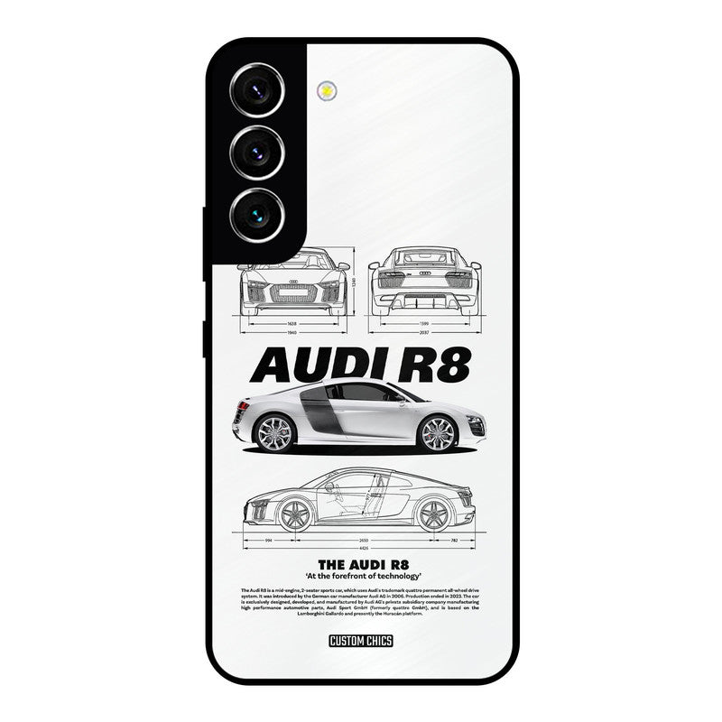 White Supercar Samsung Galaxy S22 Mobile Back Cover - Car&Bike PrintShield Case