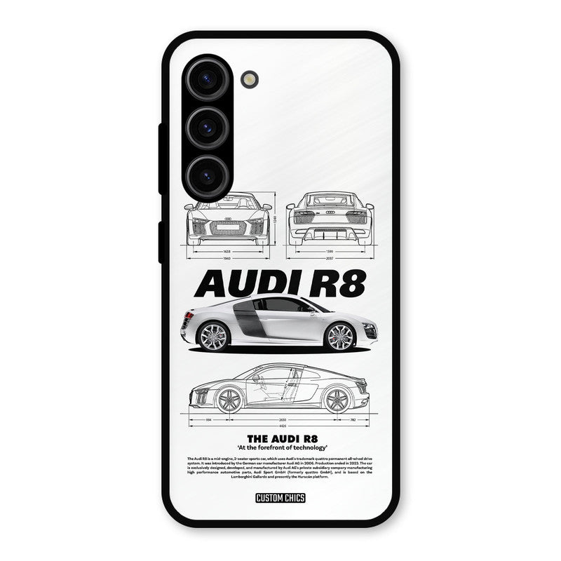 White Supercar Samsung Galaxy S23 Mobile Back Cover - Car&Bike PrintShield Case