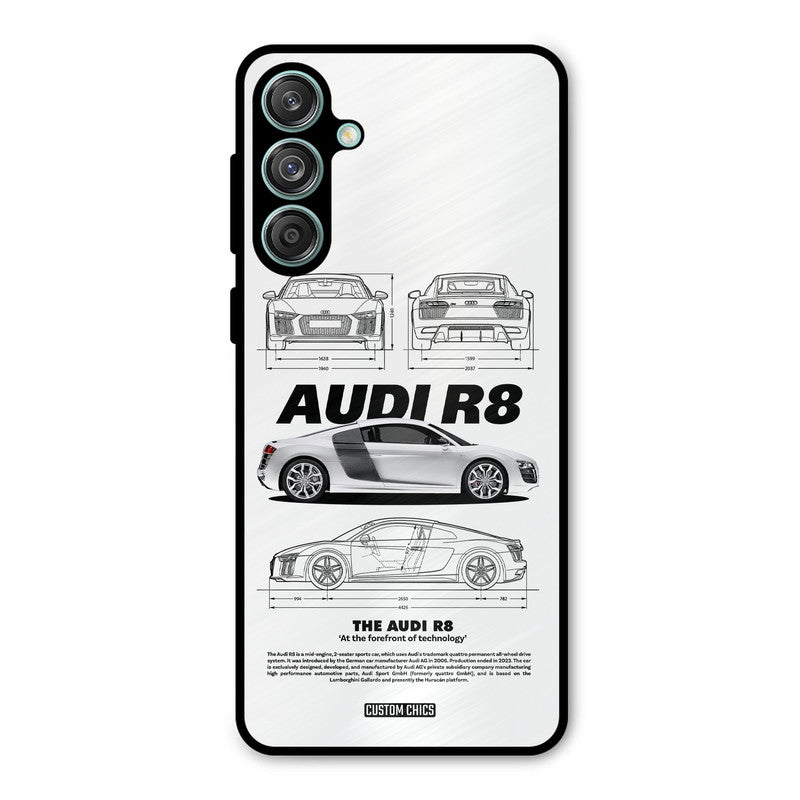 White Supercar Samsung Galaxy M55 5G Mobile Back Cover - Car&Bike PrintShield Case
