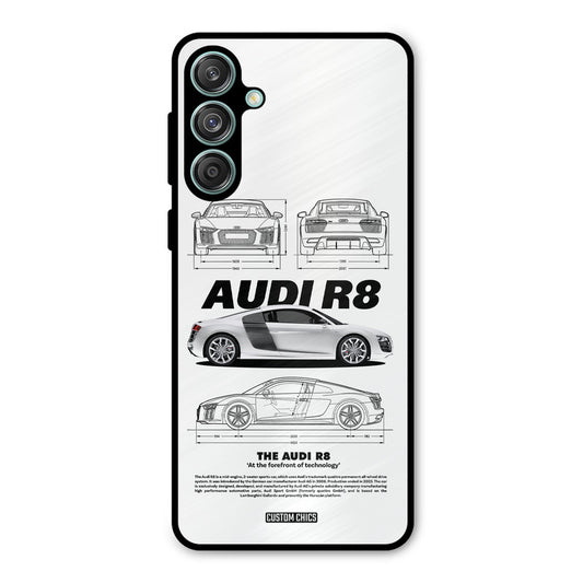 White Supercar Samsung Galaxy M55 5G Mobile Back Cover - Car&Bike PrintShield Case