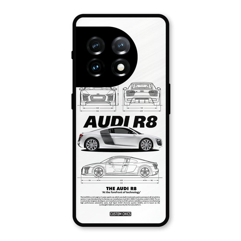 White Supercar OnePlus 11 Mobile Back Cover - Car&Bike PrintShield Case