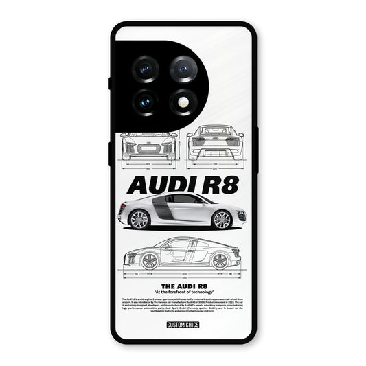 White Supercar OnePlus 11 Mobile Back Cover - Car&Bike PrintShield Case
