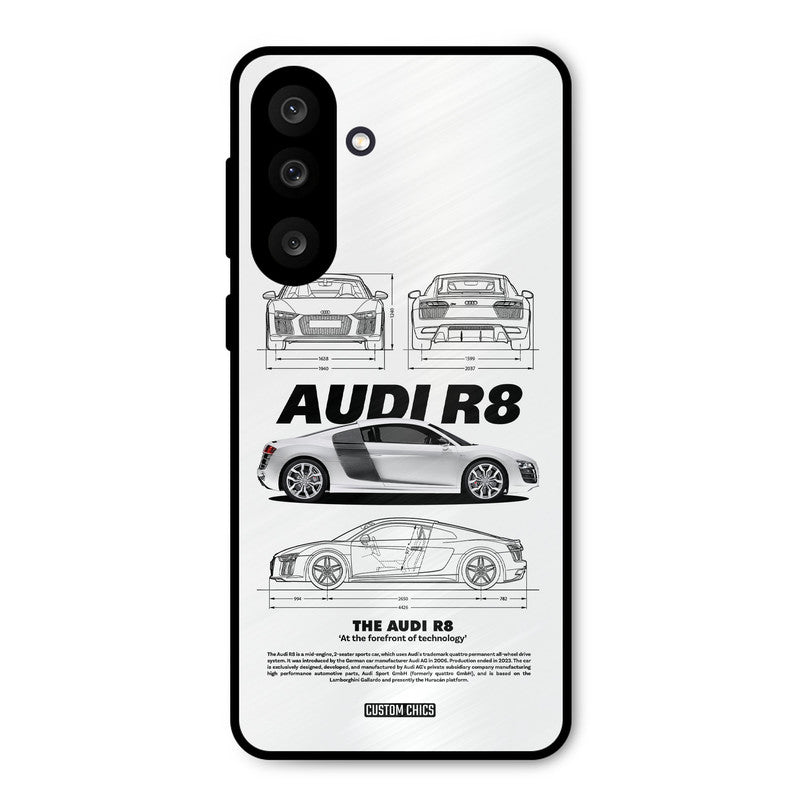 White Supercar Samsung Galaxy M56 Mobile Back Cover - Car&Bike PrintShield Case