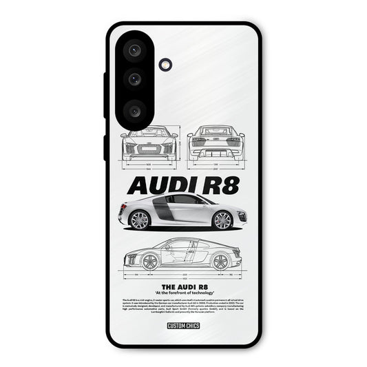 White Supercar Samsung Galaxy M56 Mobile Back Cover - Car&Bike PrintShield Case