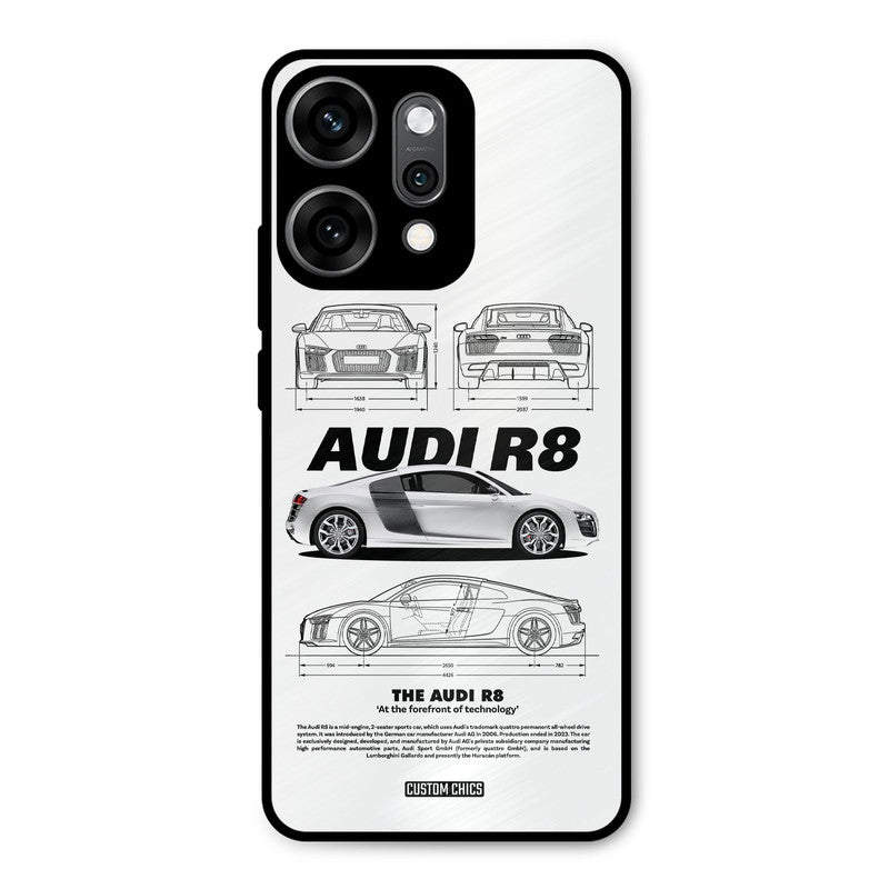 White Supercar Oppo Reno 14 Pro Mobile Back Cover - Car&Bike PrintShield Case