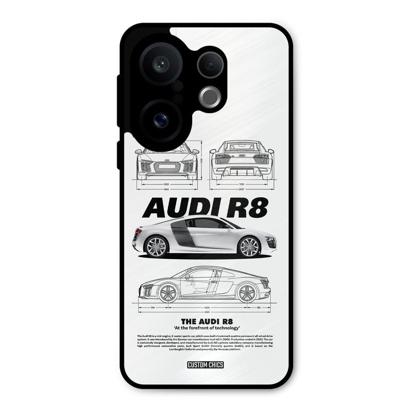 White Supercar Vivo X200 FE Mobile Back Cover - Car&Bike PrintShield Case