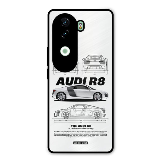 White Supercar Vivo V40e Mobile Back Cover - Car&Bike PrintShield Case