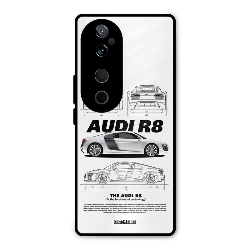 White Supercar Vivo V40 Mobile Back Cover - Car&Bike PrintShield Case