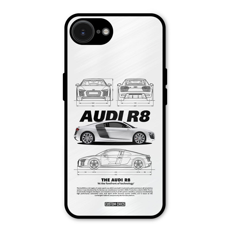 White Supercar iPhone 16e Mobile Back Cover - Car&Bike PrintShield Case