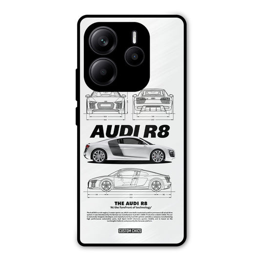 White Supercar Redmi Note 14 Mobile Back Cover - Car&Bike PrintShield Case