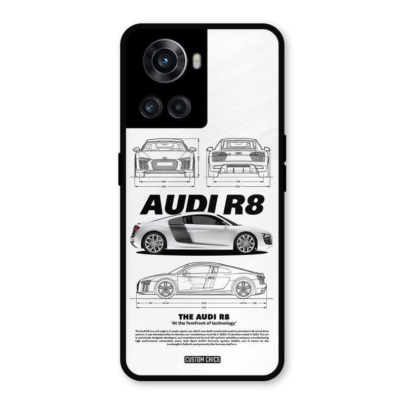 White Supercar OnePlus 10R Mobile Back Cover - Car&Bike PrintShield Case