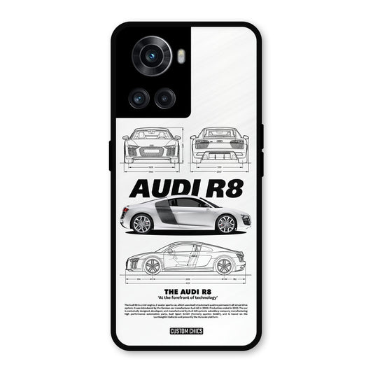 White Supercar OnePlus 10R Mobile Back Cover - Car&Bike PrintShield Case