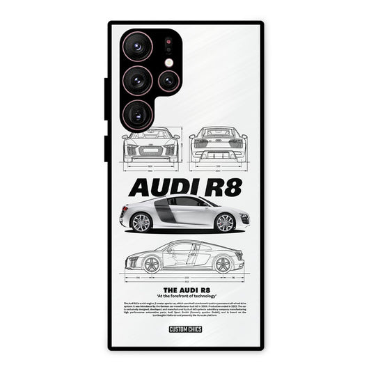 White Supercar Samsung Galaxy S22 Ultra Mobile Back Cover - Car&Bike PrintShield Case
