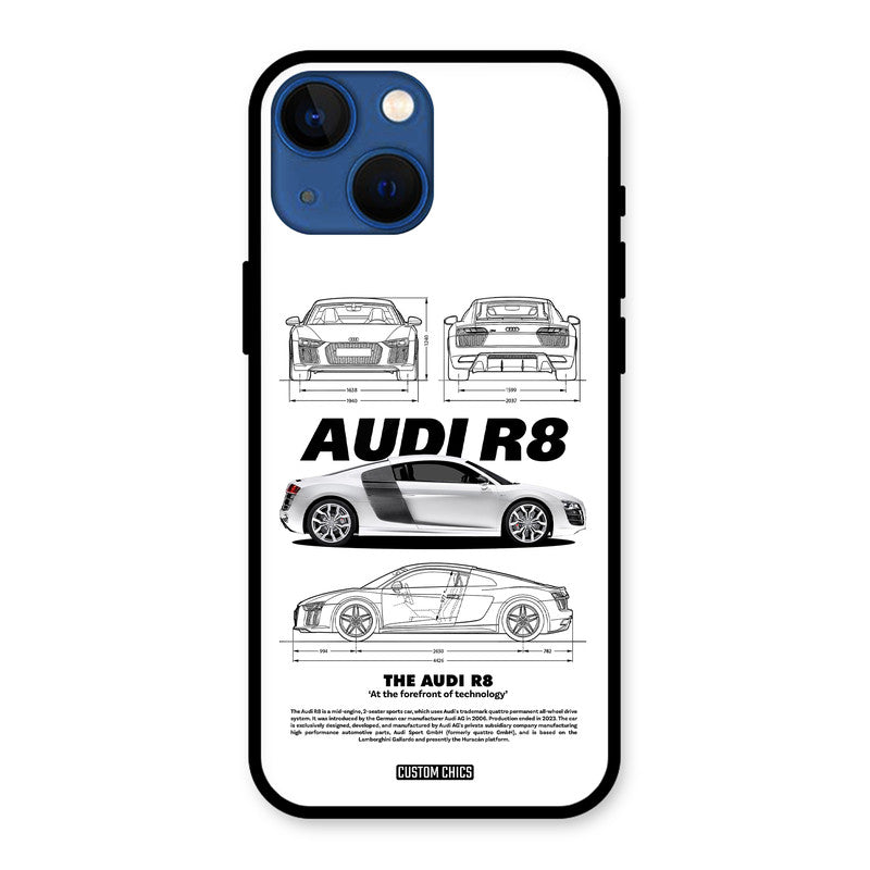 White Supercar iPhone 13 Mini Mobile Back Cover - Car&Bike PrintShield Case