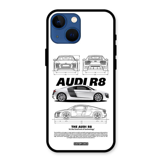 White Supercar iPhone 13 Mini Mobile Back Cover - Car&Bike PrintShield Case
