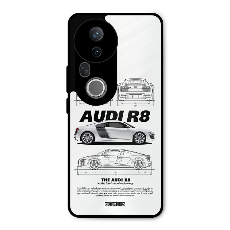 White Supercar Vivo T4 Ultra Mobile Back Cover - Car&Bike PrintShield Case