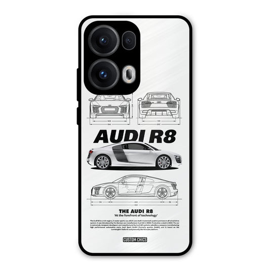 White Supercar Oppo Reno 13 Pro 5G Mobile Back Cover - Car&Bike PrintShield Case