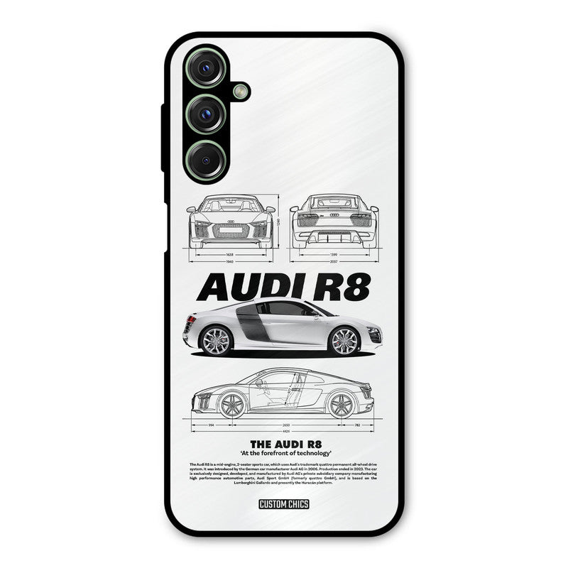White Supercar Samsung Galaxy M34 Mobile Back Cover - Car&Bike PrintShield Case