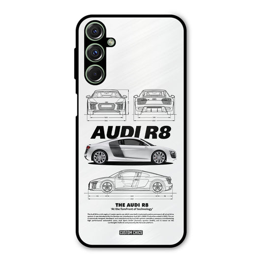 White Supercar Samsung Galaxy M34 Mobile Back Cover - Car&Bike PrintShield Case