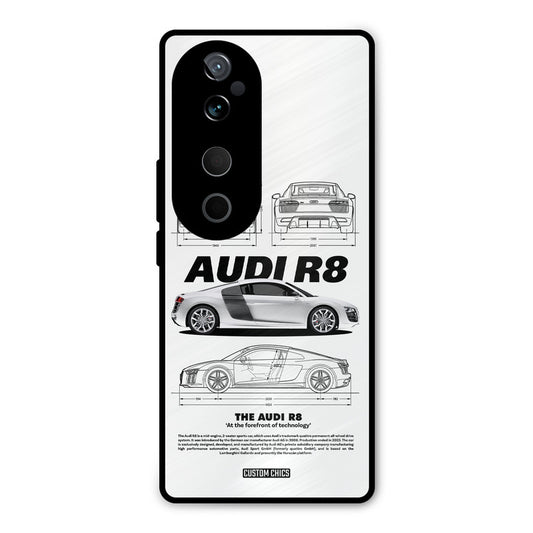 White Supercar Vivo V40 Pro Mobile Back Cover - Car&Bike PrintShield Case