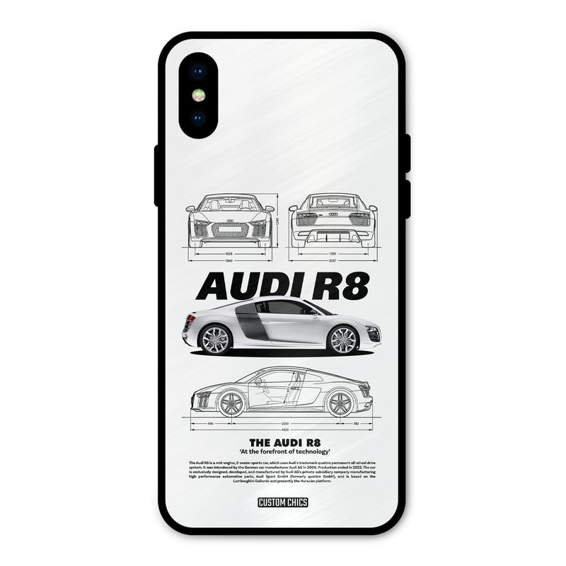 White Supercar iPhone X Mobile Back Cover - Car&Bike PrintShield Case